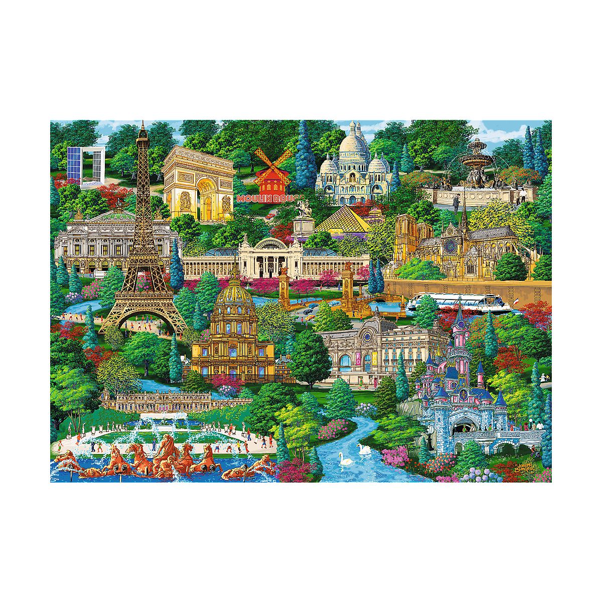 Puzzle Trefl drewniane Francja - znane miejsca 1000 el. (20150)