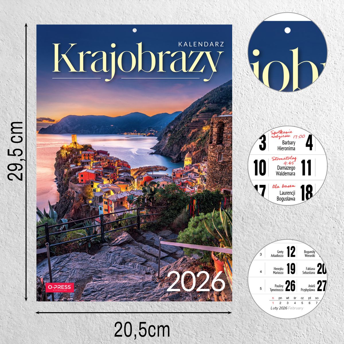 Kalendarz ścienny (401000) k:2915-377 A4 KRAJOBRAZY A4 x 300mm Press (5904830713435)