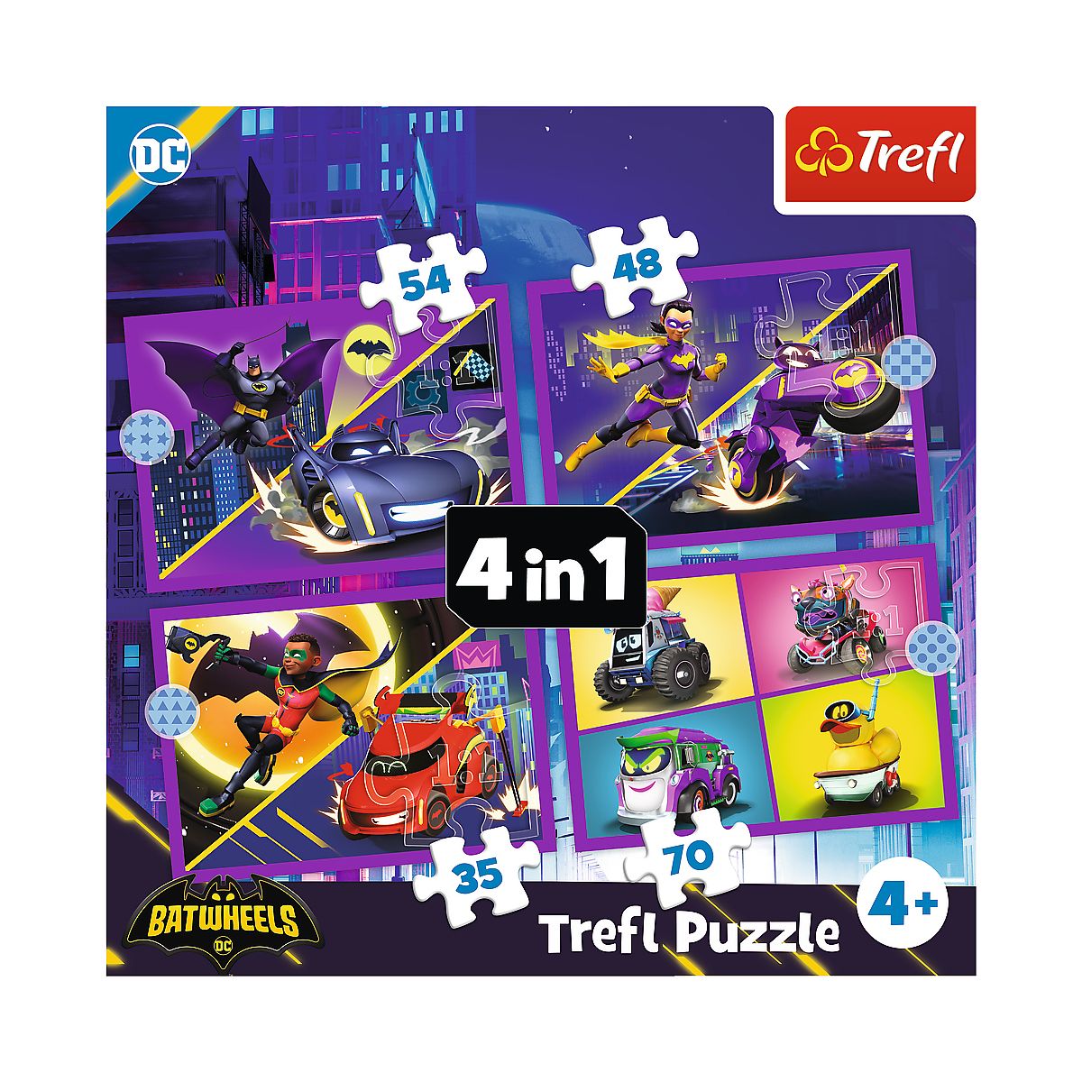 Puzzle Trefl Poznaj Batwheels 4w1 el. (34658)