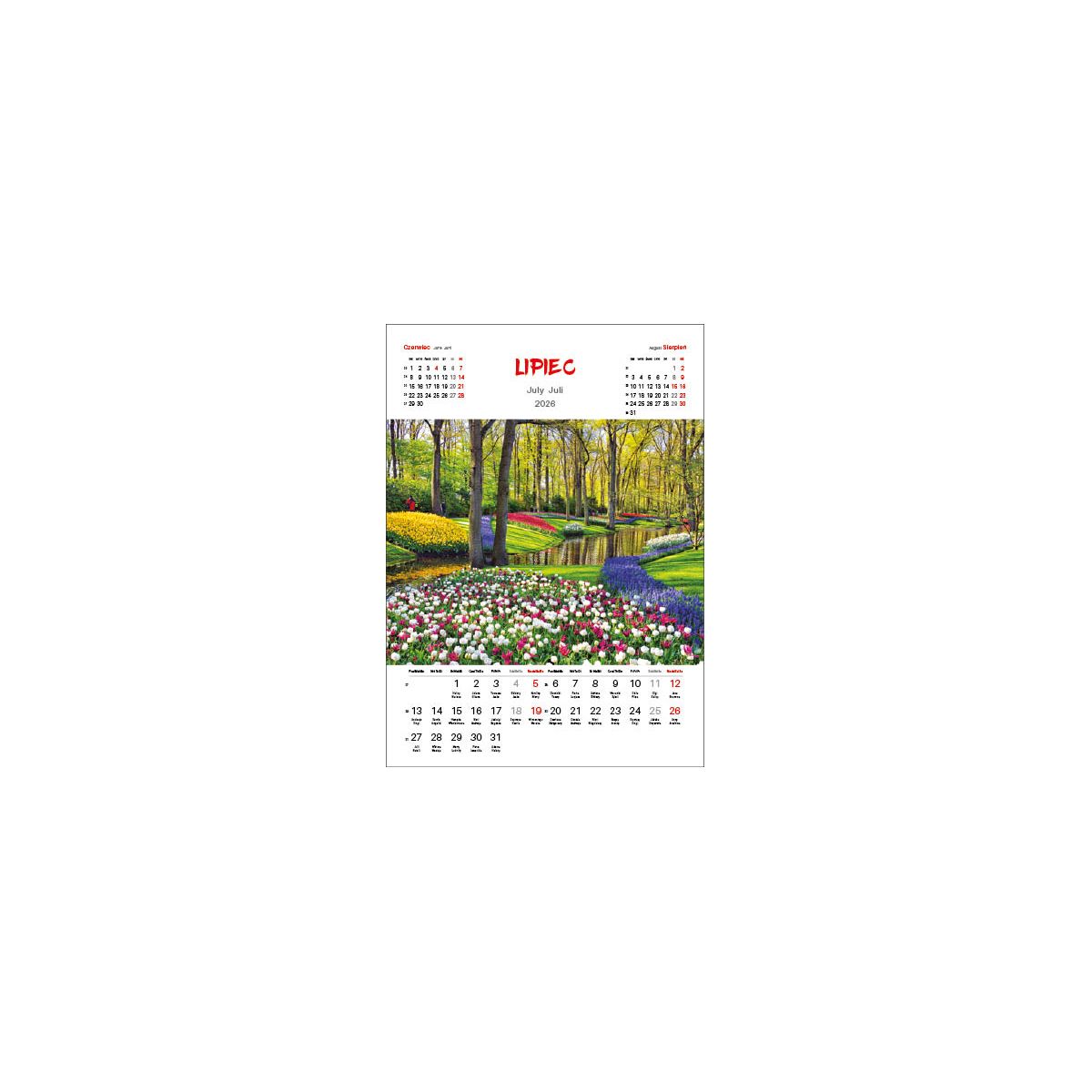 Kalendarz ścienny OGRODY WIELOPLANSZOWY 330mm x 500mm Jotan (WP133)