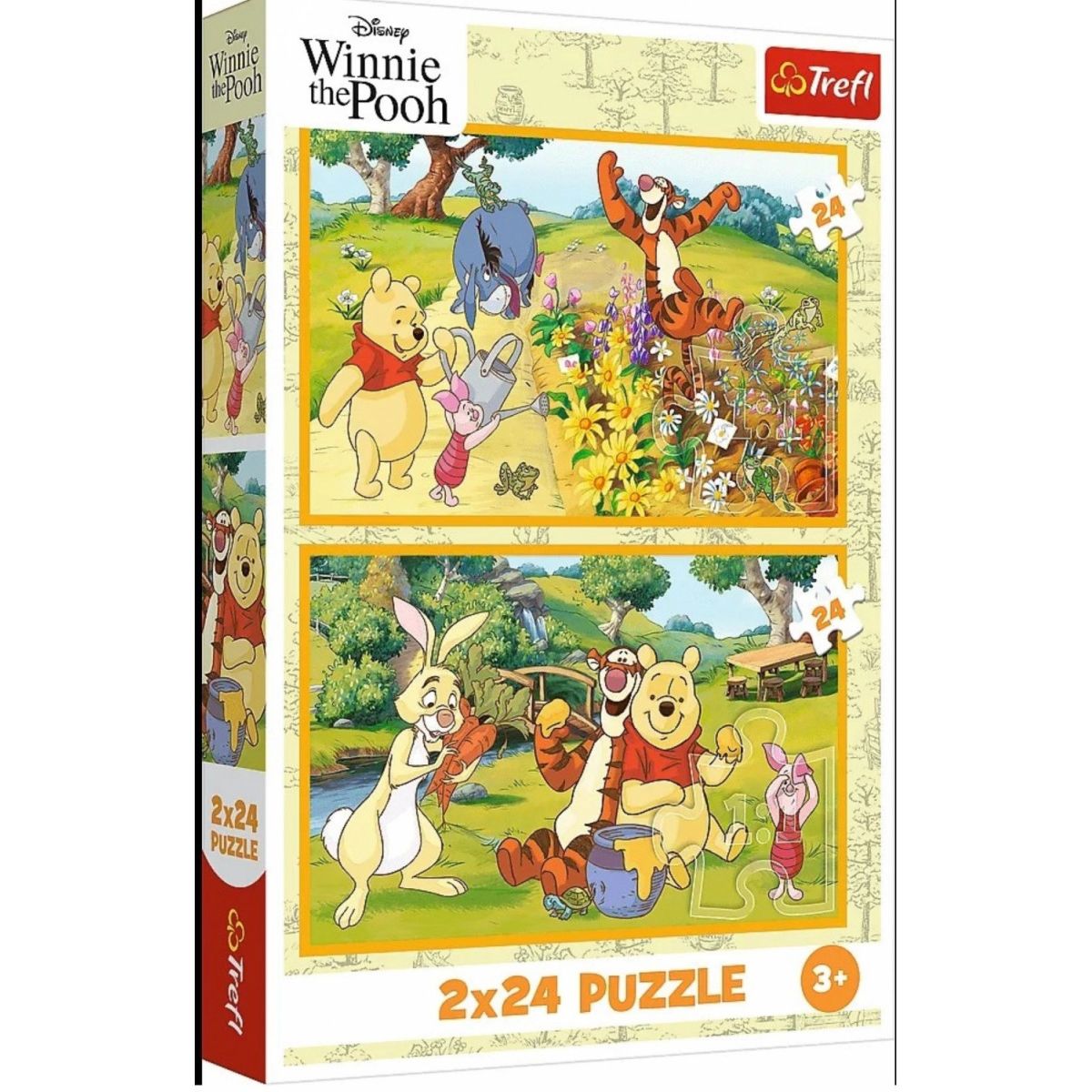 Puzzle Trefl Kubuś Puchatek Dzień w ogrodzie 2x24 el. (34436)