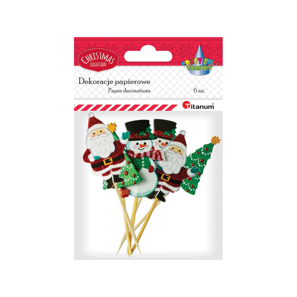 Ozdoba na piku Titanum Craft-Fun Series papierowa xmass (4831)