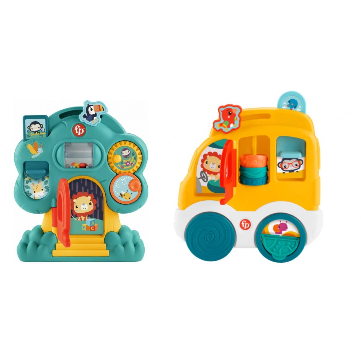 Zabawka edukacyjna Fisher Price aktywny domek/samochód (HXK32)