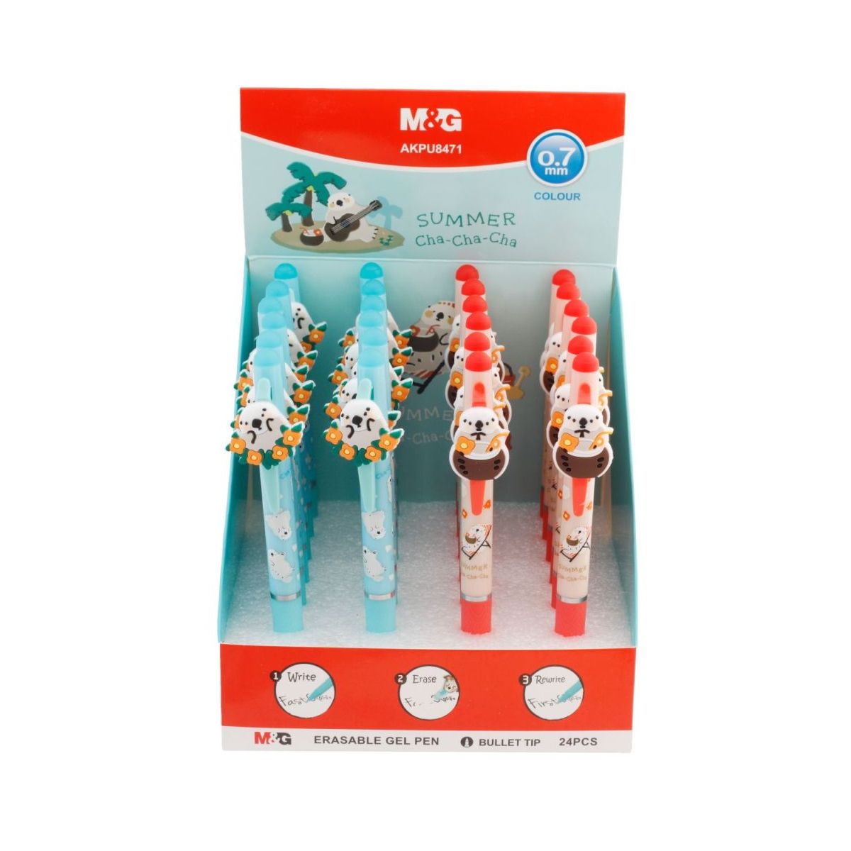 Długopis wymazywalny Happy Color niebieski 0,5mm (MG AKPU8471 D24)