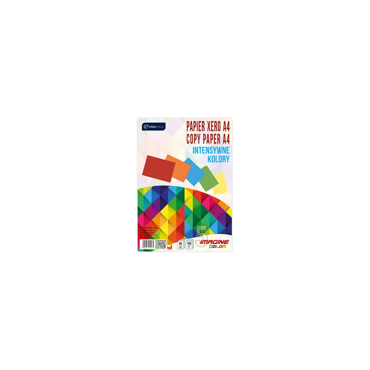 Papier kolorowy Interdruk A4 mix 80g (PAKSA4IN)