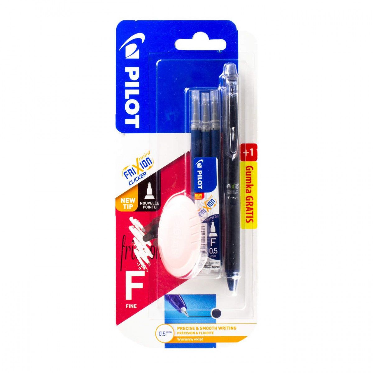 Zestaw piśmienniczy Pilot PIÓRO KULKOWE SYNERGY 0,5+3WKŁ.+ GUMKA (PIBLRT+FRP5-BBX1+S3)