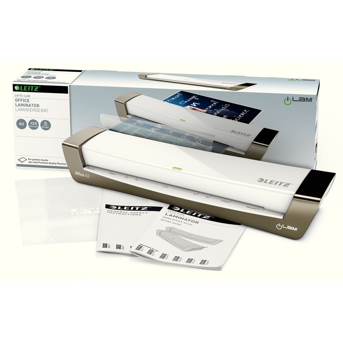 Laminator Leitz iLAM Office A3 srebrny (72530084)