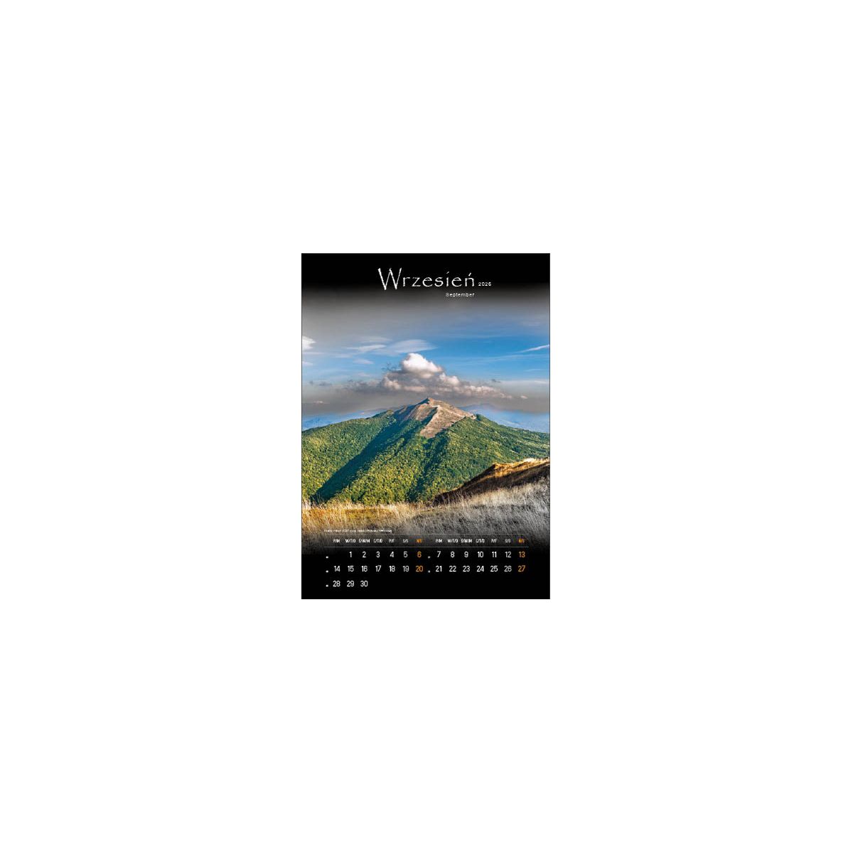 Kalendarz ścienny TAJEMNICZE BIESZCZADY WIELOPLANSZOWY 330mm x 500mm Jotan (WP127)