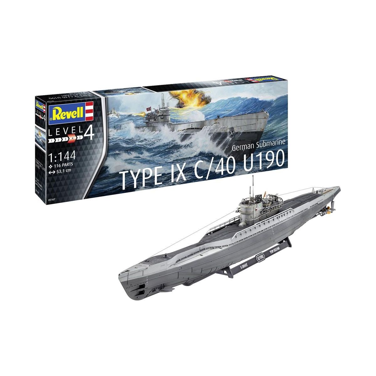 Model do sklejania Cobi Statek German Submarine Type IX C/40 U190 (REV-05167)