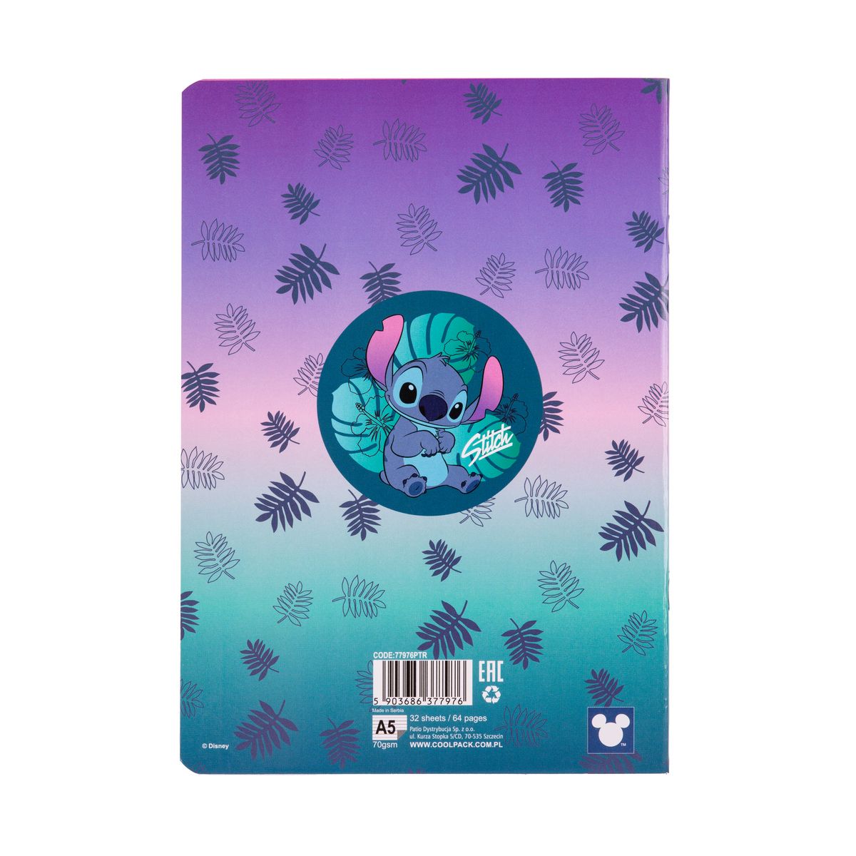 Zeszyt Patio Disney STITCH A5 32k. linia (77976PTR)