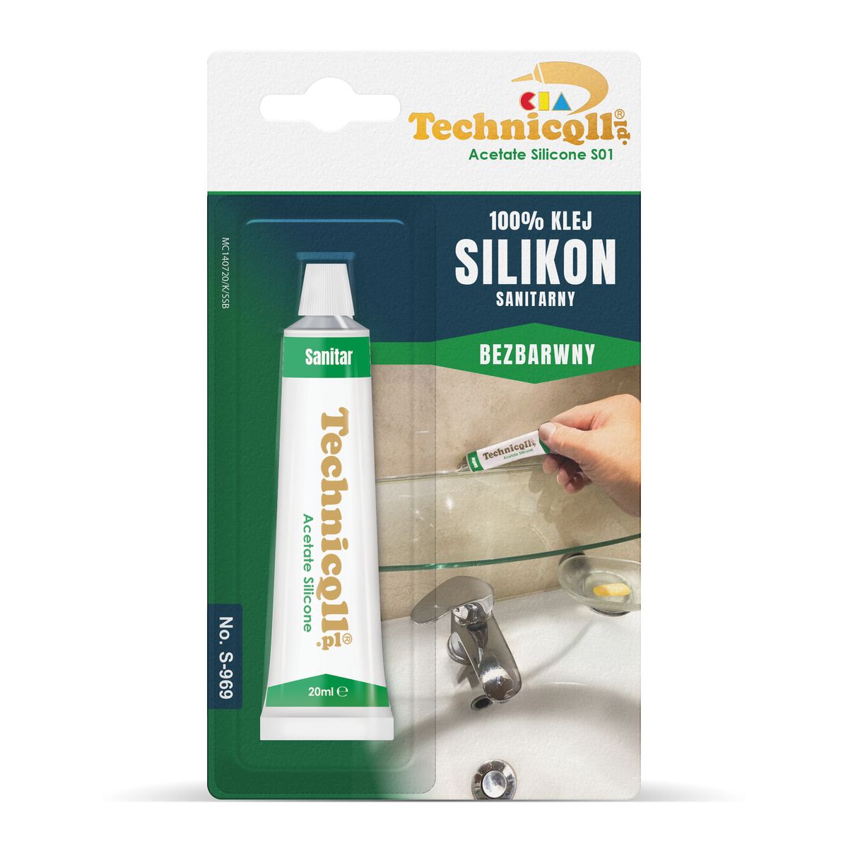 Klej w tubie Technicqll Silikon bezbarwny 20ml (S-969)