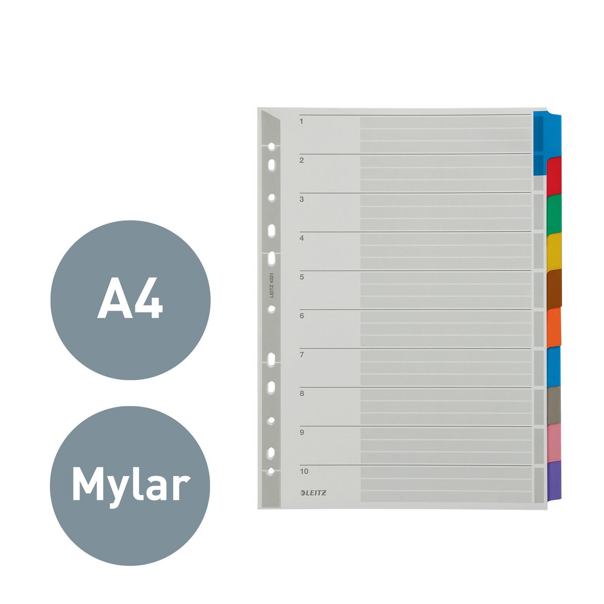 Przekładka czysta Leitz A4 mix 10k (43210000)