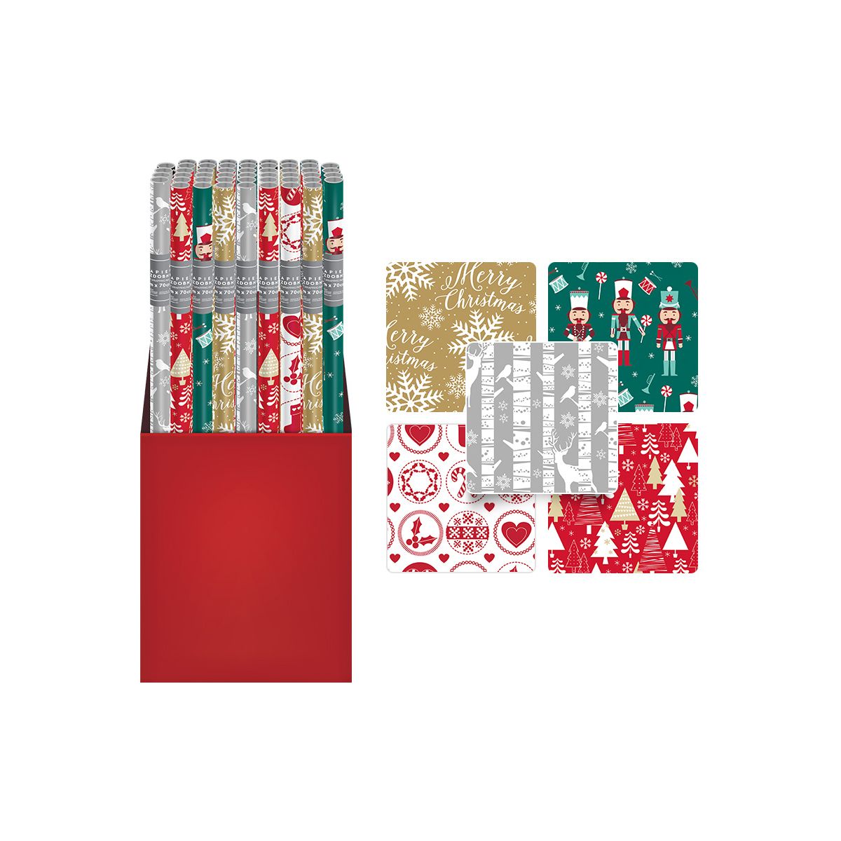 Papier ozdobny CHRISTMAS mix [mm:] 200x70 Interdruk (5902277327048)