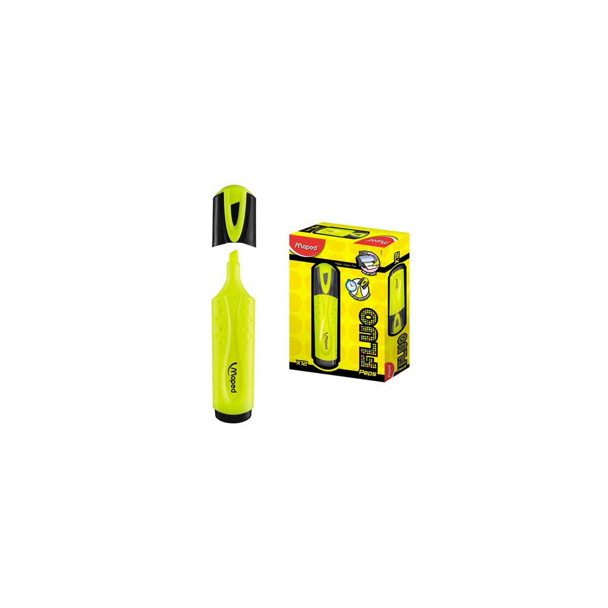 Zakreślacz Maped żółty PEPS fluo żółty 1,0-5,0mm (734034)