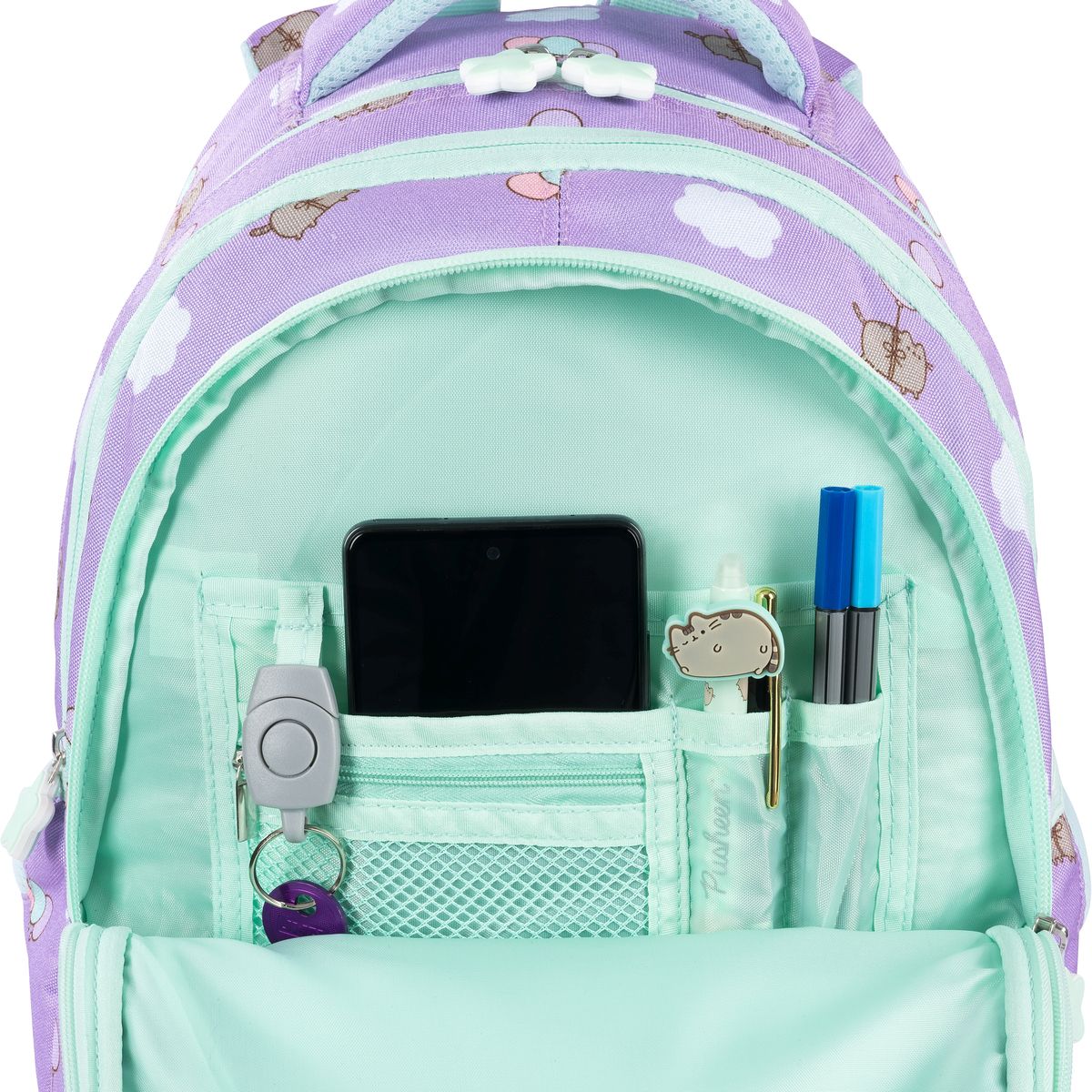 Plecak St.Majewski STITCH violet 4 KOMORY (bpl-58)