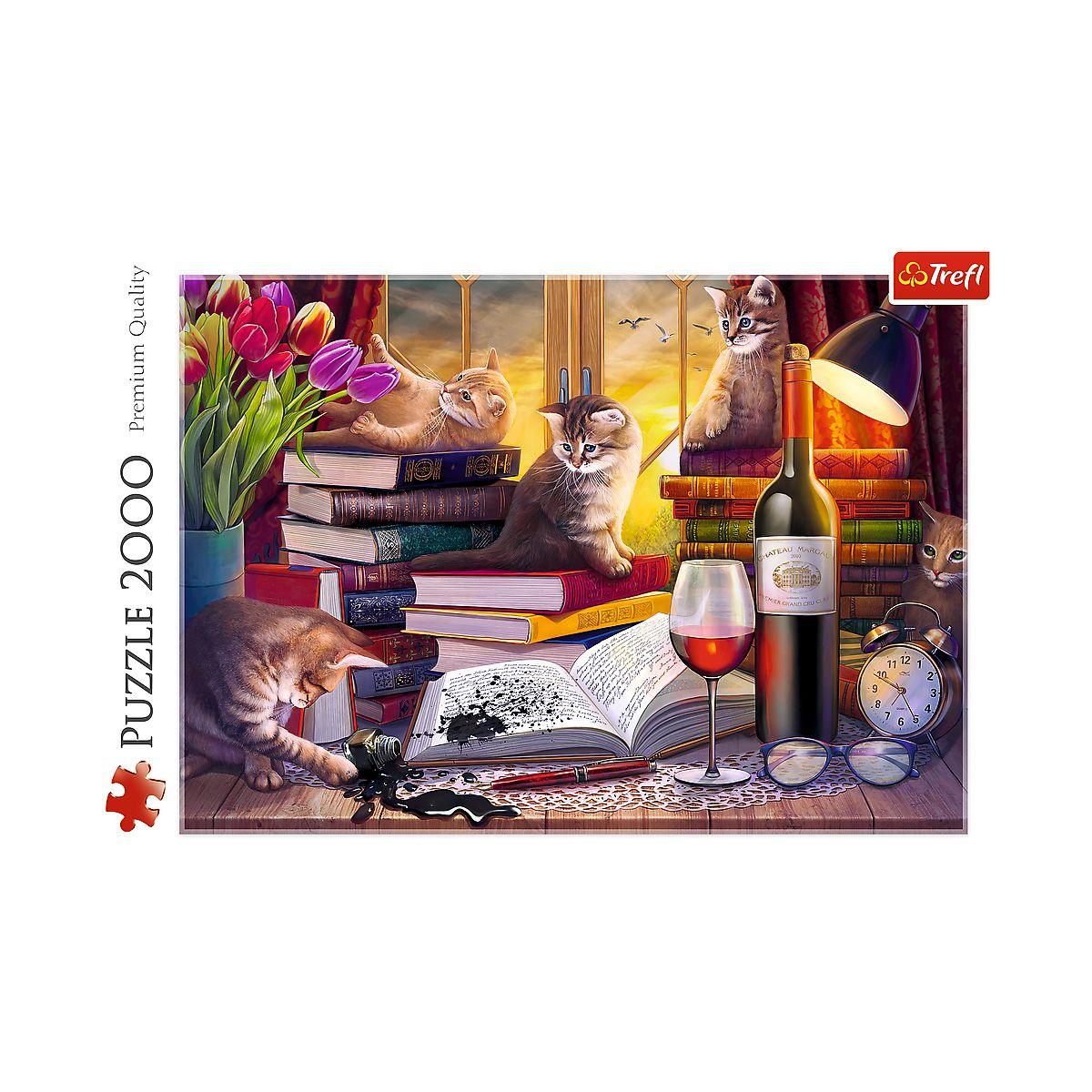 Puzzle koci wieczór 2000 el. Trefl (27126)
