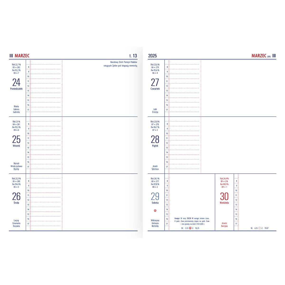 Kalendarz książkowy (terminarz) Telegraph TENO IMPRESS notesowy 145mm x 194mm (N1)