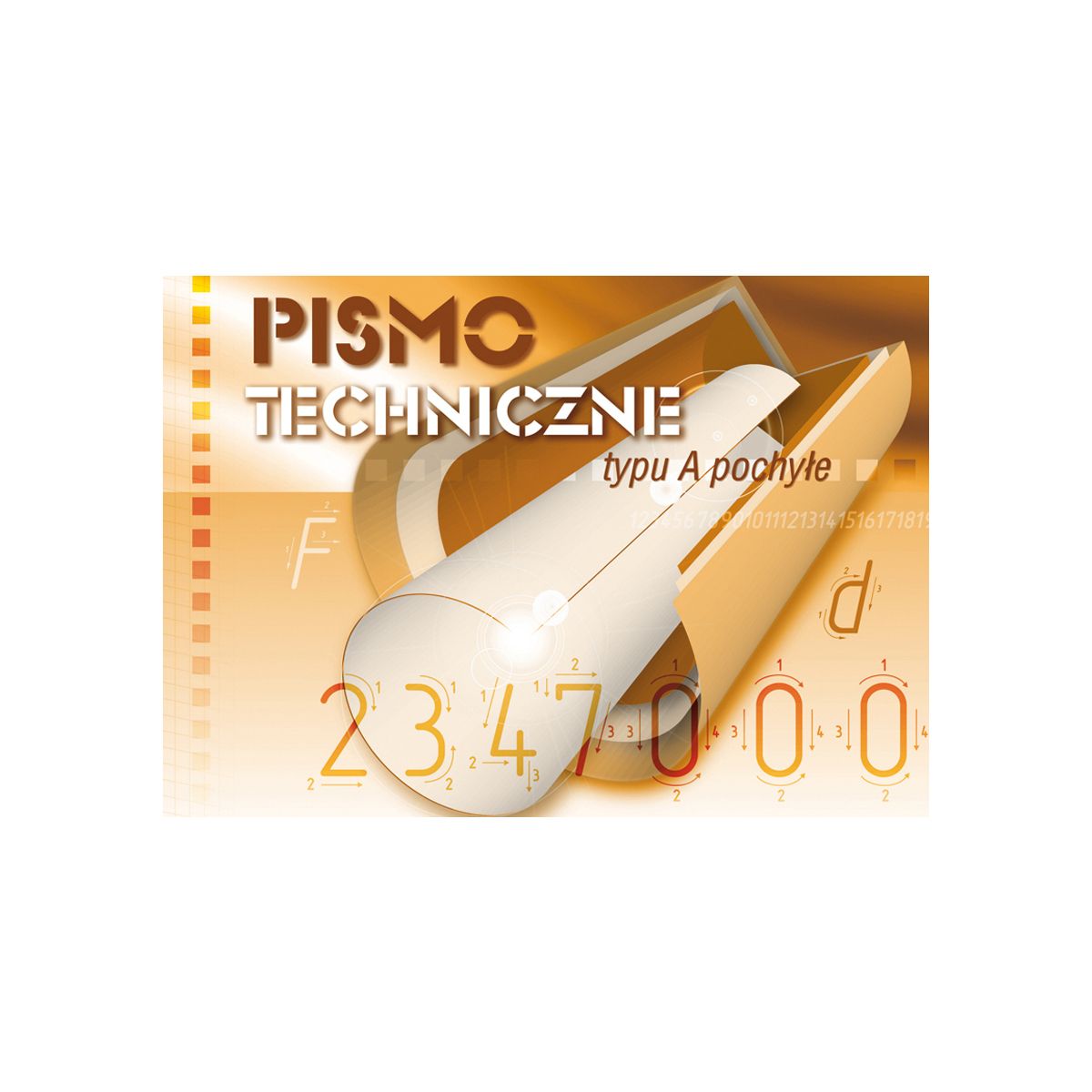 Blok do pisma technicznego pismo A pochyłe A4 10k Kreska