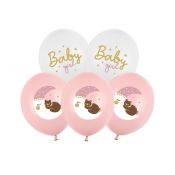 Balon gumowy Partydeco Baby girl mix 300mm (SB14P-337-000-6)