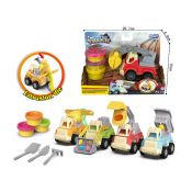 Masa plastyczna dla dzieci Bigtoys z autem 4 wzory mix (BPLA7155)