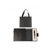 Zestaw piśmienniczy PREMIUM SYMPHONY CZARNY DŁUG.+NOTES W ETUI PREMIUM Cresco (850012-02)