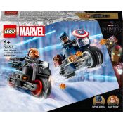 Klocki konstrukcyjne Lego Marvel Super Heroes Motocykle Czarnej Wdowy i Kapitana Ameryki (76260)