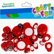 Ozdoba drewniana Craft Fun Biedronki mix (501442)