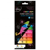 Farby akwarelowe Kidea Neonowe 12ml 12 kolor. (FAAN12KA)