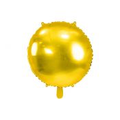 Balon foliowy Partydeco okrągły Pastylka złota 18cal (FB176-019)