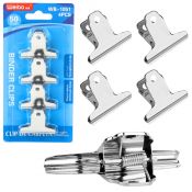 Klipsy do spinania dokumentów metal 4 szt 50mm Lean (22405)