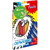 Kredki ołówkowe Fiorello Super Soft 12 kolorów + 2 gratis (170-1374)