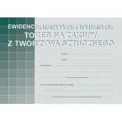 Druk offsetowy Michalczyk i Prokop Ewidencja nabytych i wydanych toreb na zakupy z tworzywa sztucznego A5 16k. (S-200-3)
