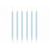 Świeczka urodzinowa gładkie, jasny niebieski, 14cm Partydeco (SCD-2-001J)