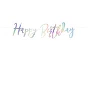 Baner Partydeco Happy Birthday opalizujący (GRL75-017)