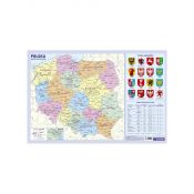 Podkład na biurko Demart Podkładka 3W - Mapa Polski mix gumowany plastik