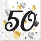 Serwetki Godan Balloons biała papier [mm:] 330x330 (88868)