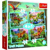 Puzzle Trefl Dinozaury 4w1 4w1 el. (34609)