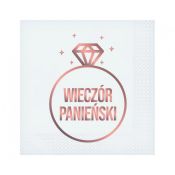 Serwetki Wieczór Panieński 20 szt. biały papier [mm:] 330x330 Godan (PW-SWPB)