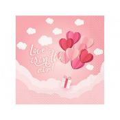 Serwetki Love Is In The Air różowy papier [mm:] 330x330 Godan (PG-SLR2)