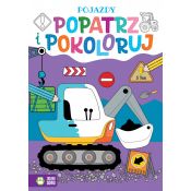 Książeczka edukacyjna Zielona Sowa Popatrz i pokoloruj. Pojazdy