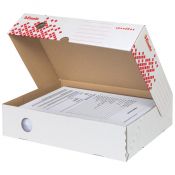 Pudło archiwizacyjne Speedbox A4 biało-czerwony karton [mm:] 350x250x 80 Esselte (623910)
