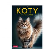 Kalendarz ścienny (401000) k:2915-377 A4 KOTY A4 Press (5904830713381)