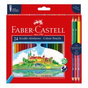 Kredki ołówkowe Faber Castell dwustronne Wawel 24+3 kol. (201481 FC)