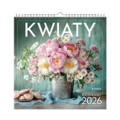Kalendarz ścienny (401000) k:2915-377 WIELOPLANSZOWY KWADRAT KWIATY 330mm x 330mm Press (16K)