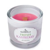 Świeczka ozdobna Pavoncella Classico Fresh Raspberry biała 170g (5905711530967)