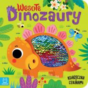 Książeczka edukacyjna Aksjomat Wesołe dinozaury. Książeczka z cekinami