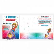 Kartka składana Young Urodzinowy dla dziewczyny B6 Ev-corp (STKY-032)