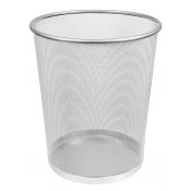 Kosz na śmieci z metalowej siatki srebrny MK112-50 metal kolor: srebrny Memobe
