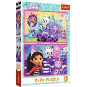 Puzzle Zabawy z Gabby 2x24 el. Trefl (34433)