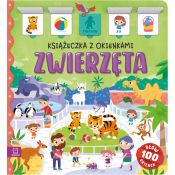 Książka dla dzieci Zwierzęta. Książeczka z okienkami. 100 okienek - 100 słów Aksjomat